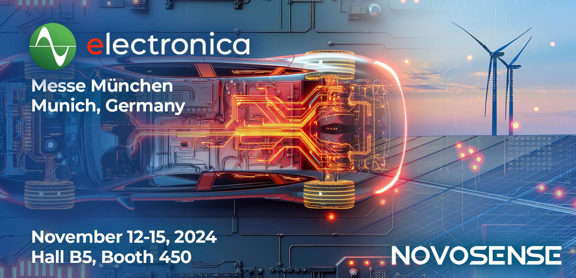 NOVOSENSEは、インテリジェントカー、電動化、産業制御に関する最新の研究開発成果をelectronica 2024に発表